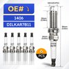 1406 Double Iridium Spark Plug for Infiniti EX35 FX35 G25 G35 JX35 M35 M35h M56 Q50 Q70 QX60/Nissan Altima Maxima Murano Quest 350Z V6 Replaces # DILKAR7B11 (Set of 6)
