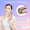 Facial Hair Removal for Women, Electric Painless Facial Hair Remover for Face, Lip, Chin with USB Rechargeable（Rose Gold）