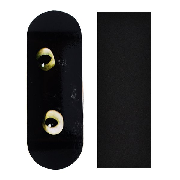 Teak Tuning Premium Fingerboard Graphic Deck, Midnight Stare - 34mm x 97mm - Heat Transfer Graphics, Pro Shape & Size - Pre-Drilled Holes - Includes Prolific Foam Tape