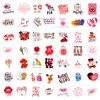 WhatSign Valentines Day Stickers 100Pcs Valentines Love Stickers Scrapbook Stickers Supplies Waterbottle Laptop Decals Scrapbooking Valentines Accessories Crafts Stickers for Kids Girls Teens Adults
