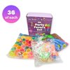 4E's Novelty 108 Pcs Prizes, 36 Of Each, Punch Balloons, Mini Coil Spring, Stretchy Bendable Man, Birthday Party Favor Sets for Kids, Sensory Fidget Treasure Chest Prize Box Toys for Classroom