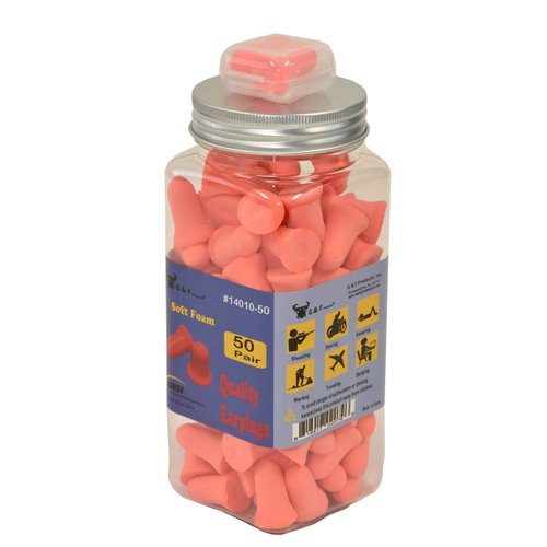 Foam Ear Plugs for Sleeping Noise Cancelling 32db Sound Blocking Bell-Shaped- 50 Pairs Noise Reduction for Peace & Quiet - Perfect for Travel & Study, Sleep - Carrying Case Included (14010-50)