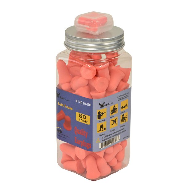 Foam Ear Plugs for Sleeping Noise Cancelling 32db Sound Blocking Bell-Shaped- 50 Pairs Noise Reduction for Peace & Quiet - Perfect for Travel & Study, Sleep - Carrying Case Included (14010-50)