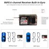 Radiolink R6FG 6 Channels 2.4GHz RC Receiver with Gyro, Surface Long Range Control RX for Vehicle Drifting/Crawler/Truck/Boat Works with Radio Controller RC4GS V3/RC6GS V3/RC4GS V2/RC6GS V2/T8FB/T8S