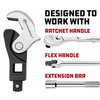 Powerbuilt 2 Piece Spring-Loaded Crowfoot Wrench Set, Adjustable, Auto Size, Universal, Self-Adjusting, Power Grip , Rapid Wrench- 240274