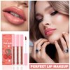 ZHISHUDL 3PCS Matte Nude Lipstick Set Liquid Lipstick Lip Gloss Set,Matte Velvety Lip Stick High Pigmented Lip Tint Lip Stain Set for Daily Makeups - Set C