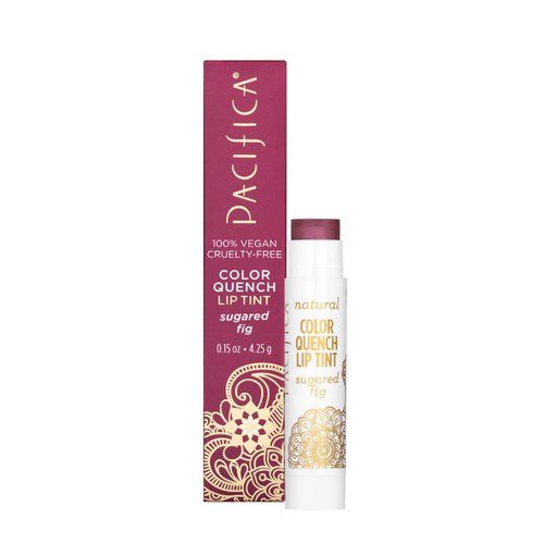 Pacifica Tinted Lip Balm – Color Quench Hydrating Flavored Lip Balm -Sugared Fig Flavor - Red Pink -w/ Coconut Oil & Cocoa Butter Natural Clean Beauty Vegan & Cruelty-Free Dermatologist Tested