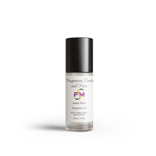 Amber White Fragrance Oil - 1 Fl Oz Glass Roll On (30ml)