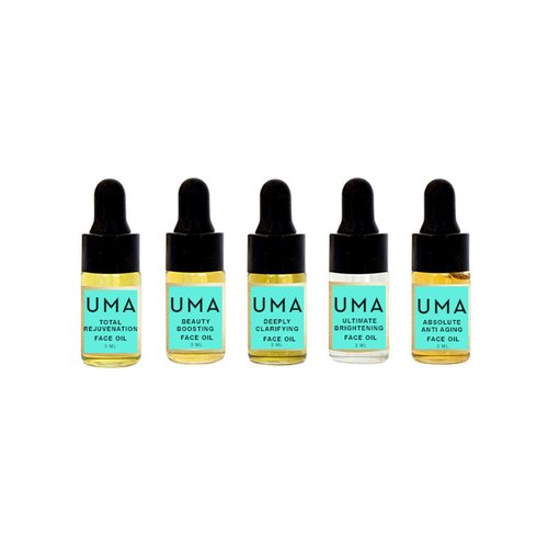 Uma Face Oil Trial Kit Anti-Aging, Moisturizing And Brightening Skin Care To Fight Dark Spots, Irritation And Redness. (5 Bottles Of Milliliters)
