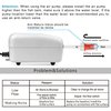 PULACO Dual Outlet Aquarium Air Pump, Quiet Oxygen Pump with Accessories for 10 to 100 Gallon
