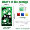 PANTIDE Video Game Toss Games with 4 Bean Bags, Game On Birthday Party Games Party Supplies, Gaming Party Decorations Indoor Outdoor for Boys, Video Game Themed Throwing Games for Kids and Adults