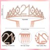 Birthday Girl Sash, 21st Rose Gold Tiara Crown & Headband - Birthday Gifts & Decorations