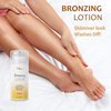 Deluvia Body Shimmer Wash Off Bronzing Lotion, After Sun Lotion, Leg Makeup, Illuminating Body Moisturizer, Bronzing Lotion for Body and Face. Skincare by Deluvia