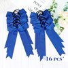 DEEKA 16 PCS Collegiate Style Cheer Bows Long Tail Skinny Cheer Bow Ponytail Holder Handmade Bows for Girls Teens Softball Cheerleader Sports -Royal Blue