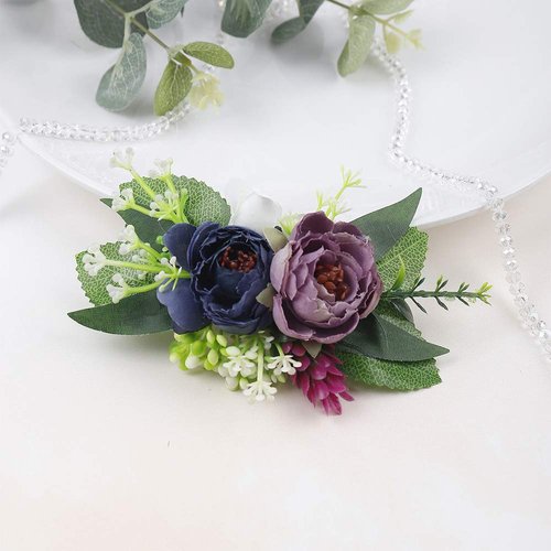 Anglacesmade Bridal Flower Hair Clip Floral Hair Comb Wedding Hairpiece Blush Headpiece Wedding H...
