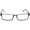 Foster Grant Men's Sawyer Multifocus Rectangular Reading Glasses, Black/Transparent, 54 mm + 1.75