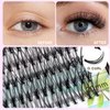 Dedila 200Pcs Handmade Individual False Eyelashes Thickness 0.07mm D Curl Mixed 10-12-14mm /11-13-15mm/12-14-16mm/16-18-20mm 3D Volume Cluster Eye Lashes Etensions (16-18-20mm)