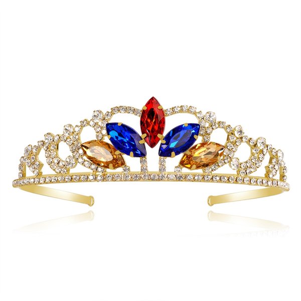 Snow White Tiara Princess Snow White Headband Tiara Sparkle Gold Crown Snow White Costume Accessories for Women Girls Halloween Cosplay Birthday Gift