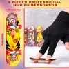 5 Packs Mini Finger Skateboard DIY Fingerboard Kit with Box Wrench Screwdriver Brackets Screws Wheels for Teens Adults Fingertip Movement Novelty Toys