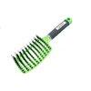 Zabolight Premium Vent Boar Bristle Hair Brush Vented Detangling Oversize Hair Brush for Thick Long Curly Hair, Curved Fast Blow Drying Brush for Women & Men (Green)