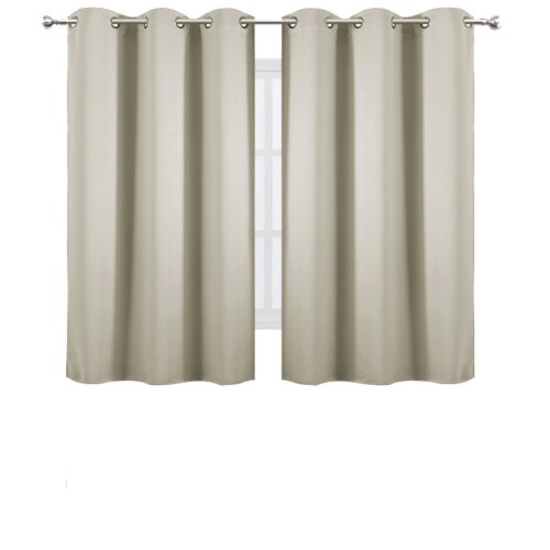 LEMOMO Light Beige Thermal Blackout Curtains/38 x 54 Inch/Set of 2 Panels Room Darkening Curtains for Bedroom