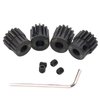 Treehobby 4PCS Metal Steel 32P 5mm Pinion Gear Set 13T 14T 15T 16T with Hex Key for RC Cars(Compatible with 0.8 Metric Pitch)