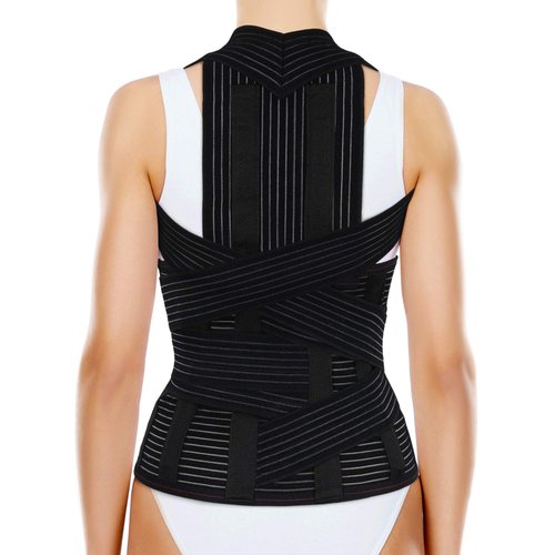 ORTONYX TLSO Full Back Support Brace with Removable Dorso-Lumbar Pad - Lightweight, Breathable - Pain Relief, Thoracic Kyphosis, Herniated Disc / ACHB5248-XXL