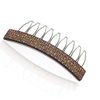 Decorative Hair Comb Brown Cellulose Based Rhinestone Crystal Bridal Hair Comb,