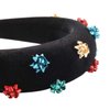 HZEYN Christmas Headband Bow Velvet Padded Headband Xmas Holiday Party Gift Wrap Headband for Women Girls (Gold Mixed Bow)