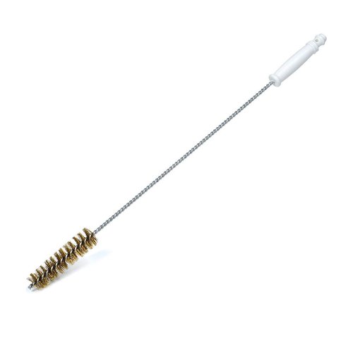 27" Long Straight Brass Bristle Deep Fryer Drain & Cooling System Cleaner Brush, Pipe & Sink Cleaner Brush Perfect Cleaning Supplies for Restaurants, Resistant up to 750F, FryOilSaver Co. - Model B52C