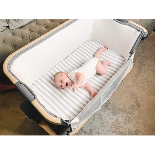 Bassinet Bed Sheets – Premium Bassinet Fitted Sheets 4 Pack – 100% Jersey Knit Cotton Cradle Sheets – Bassinet Bedding for Standard Size Oval or Halo Bassinet Pads – Bassinet Sheet for Boy & Girl