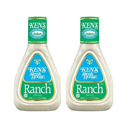 Kenâ€™s Steakhouse Dressing, Creamy Caesar Dressing, Gluten Free Dressing for Salads or Spreads, 16 Fl Oz (Pack of 2)
