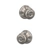 Schlage F51A GEO 619 Georgian Door Knob, Keyed Entry Lock, Satin Nickel