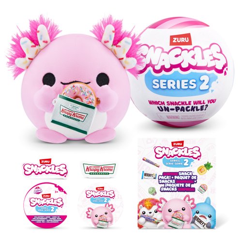 Snackles Series 2 Mystery UNbox 5 Inch Plush in Capsule by ZURU, Ultra Soft Plush, Collectible Plush with Real Licensed Brands, Stuffed Animal