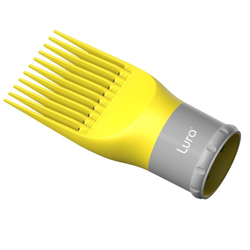 LURA Blow Dryer Comb Attachment,Blow Dryer Attachment For Hair Dryer Nozzles From 1.7 To 2.1,Hair Dryer Comb Attachment For Black Hair,Hair Straightening Pic Attachment(yellow)