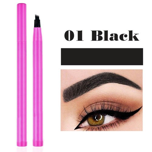 Kilshye Eyebrow Pen Waterproof Eyebrow Tint Tatto Eyebrows Long Lasting Brow Pens Natural Eye Brows Makeup for Women and Girls Pack of 1 (Black 1)