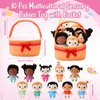 HyDren Basket Plush Baby Dolls, Set of 10 Soft Multicultural Sensory Dolls 6'' Plush Diversity Toys for Preschool Classroom, Valentine's Day Toddler Baby Toys for Kids Girls Boys All Ages