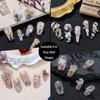 ALGLEA 20PCS Butterfly Nail Charms, 3D Butterfly Charm for Nail Alloy Butterfly Nail Art Charms with Gems and Rhinestones for Nail Design Cute Nail Art Decorations Supplies(White Silver