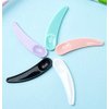 DNHCLL 100PCS Mixed Colors Disposable Mini Curved Cosmetic Spatula Scoop Makeup Mask Spatula Plastic Spoon,Small Makeup Scoop for Mixing and Sampling