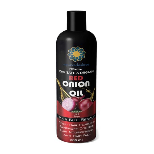 AYURVEDASHREE Hair Treatment Oil with Red Onion, Oil blends of Black Seed, Pure Argan, Sandalwood...
