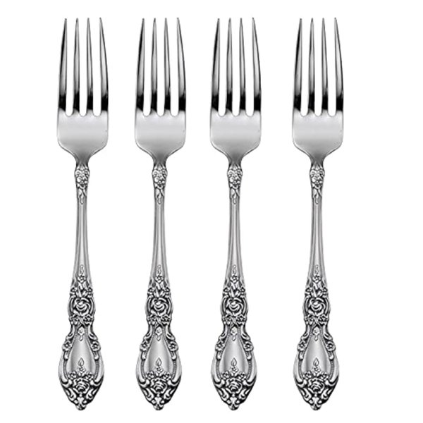 Oneida Wordsworth Set of 4 Dinner Forks, Silver