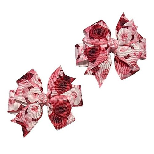 Roses Toddler Hair Bow Set