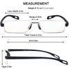 EYEURL Reading Glasses Half Frame Readers - Blue Light Blocking Computer Readers for Men and Women +2.5 Anti Glare/UV/Eye Strain