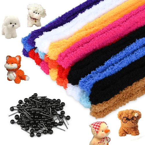 Stranthother 20Pcs 39 Inches Pipe Cleaners Chenille Stems Soft Thick Pipe Stems Long Chenille Stems Craft Supplies Coral Fleece Pipe Cleaners DIY Plush for Kids (Multi Color)