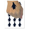 Chill Penguin Silhouette Temporary Tattoo Water Resistant Fake Body Art Set Collection - 54 1" Tattoos (1 Sheet)