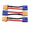 Treehobby 3PCS Male EC3 Plug to Female XT60 Plug Connector Adapter Cable Compatible with RC Car Truck Boat Airplane Lipo Battery ESC Charger(14awg 5cm)
