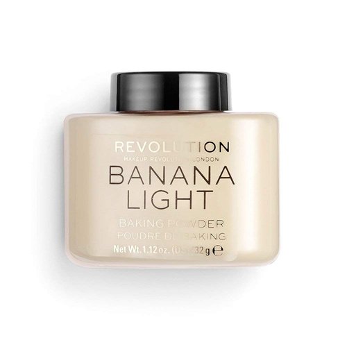 Makeup Revolution Loose Baking Powder, Banana Light, For Light Skin Tones, Balances Skin Tone & Banishes Shine, Matte Finish, Vegan & Cruelty-Free, 0.15 Oz