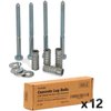 SmartSign Concrete Anchors Hardware Installation Kit for Parking Curb, Wheel Stop, Speed Bump - 3 Sets Per Pack (12 Bolts/Pack) - 6" Lag Bolts Screws, Lag Shield Anchors and Washers per Set