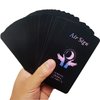 Han Yu Bowen Love Oracle Cards,Tarot Cards for Beginners Twin Flame Tarot Cards,Oracle Cards Decks with Meanings on Them Soulmate to Romantic Relationships Oracle Cards (Black (2.75“ × 4.72")