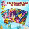 Sixth Space Mermaid Paint by Numbers for Kids Ages 6-12 - Acrylic Paint Set, Paint by Numbers for Beginner, DIY Craft, Include 3 Canvas Framed with 30 Pots, 5 Brushes, Wooden Crafts to Paint